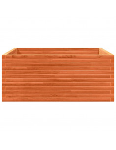 Fioriera Giardino Marrone Cera 110x110x46cm Legno Massello Pino