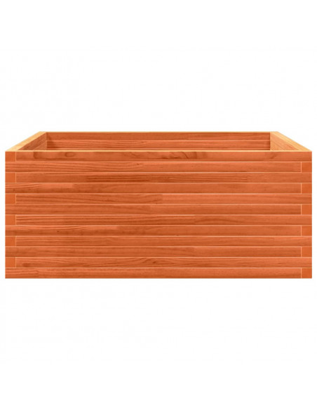 Fioriera Giardino Marrone Cera 110x110x46cm Legno Massello Pino