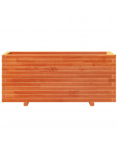 Fioriera Giardino Marrone Cera 110x40x49,5 Legno Massello Pino