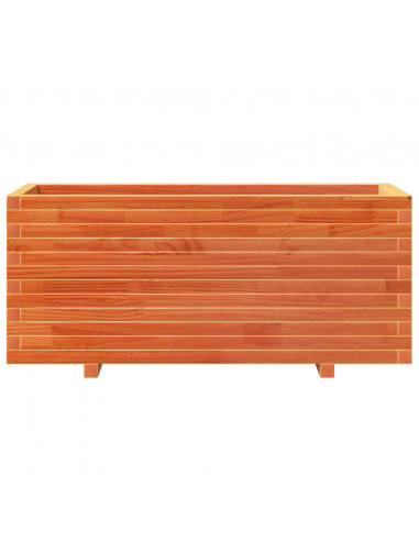 Fioriera Giardino Marrone Cera 110x40x49,5 Legno Massello Pino