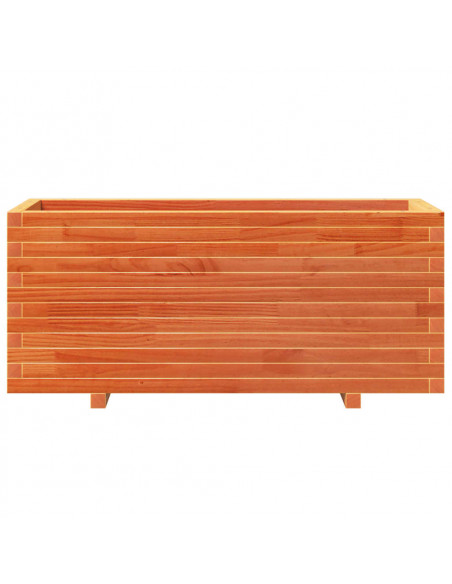 Fioriera Giardino Marrone Cera 110x40x49,5 Legno Massello Pino
