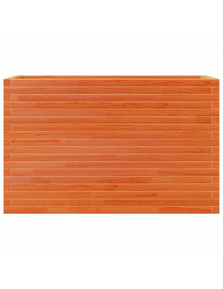 Fioriera Giardino Marrone Cera 110x40x68,5 Legno Massello Pino