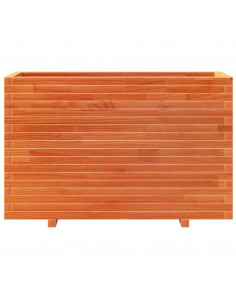 Fioriera Giardino Marrone Cera 110x40x72,5 Legno Massello Pino