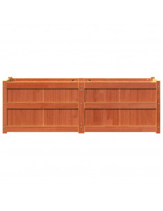 Fioriera Giardino Marrone Cera 150x50x50 cm Legno Massello Pino