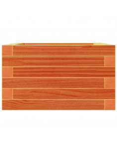 Fioriera Giardino Marrone Cera 40x40x23 cm Legno Massello Pino