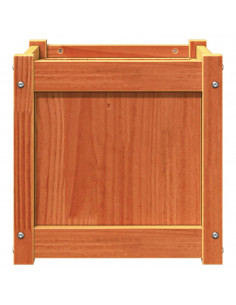 Fioriera Giardino Marrone Cera 40x40x40 cm Legno Massello Pino