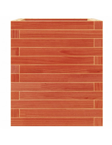 Fioriera Giardino Marrone Cera 40x40x46 cm Legno Massello Pino