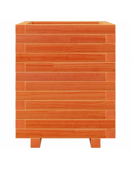 Fioriera Giardino Marrone Cera 40x40x49,5cm Legno Massello Pino