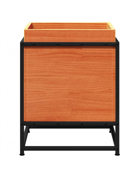Fioriera Giardino Marrone Cera 40x40x50 cm Legno Massello Pino