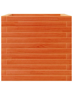 Fioriera Giardino Marrone Cera 50x50x45,5cm Legno Massello Pino
