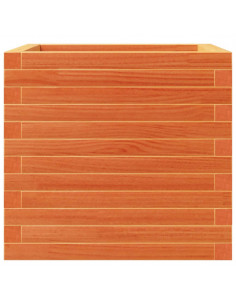 Fioriera Giardino Marrone Cera 50x50x46 cm Legno Massello Pino