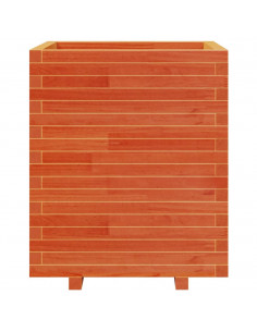 Fioriera Giardino Marrone Cera 60x60x72,5cm Legno Massello Pino