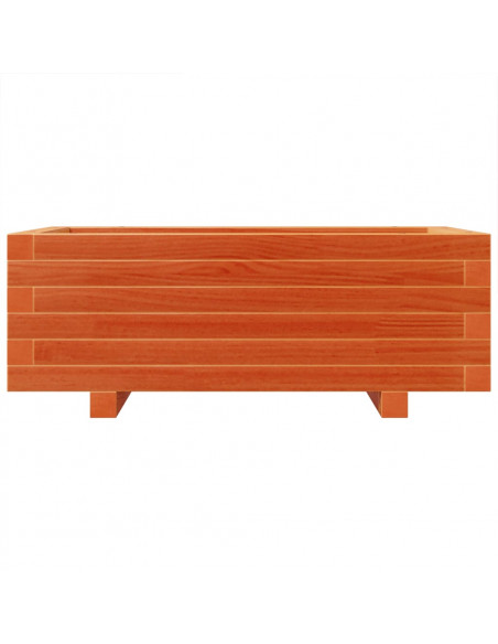 Fioriera Giardino Marrone Cera 70x40x26,5cm Legno Massello Pino