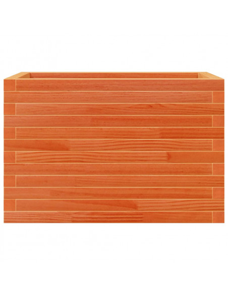 Fioriera Giardino Marrone Cera 70x40x45,5cm Legno Massello Pino