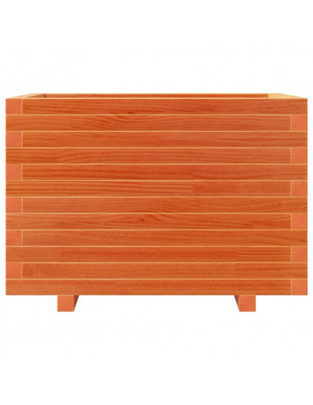 Fioriera Giardino Marrone Cera 70x40x49,5cm Legno Massello Pino