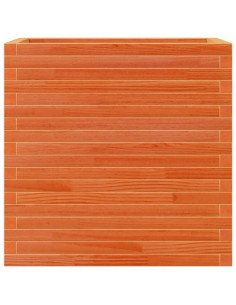 Fioriera Giardino Marrone Cera 70x40x68,5cm Legno Massello Pino