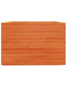 Fioriera Giardino Marrone Cera 70x70x49,5cm Legno Massello Pino