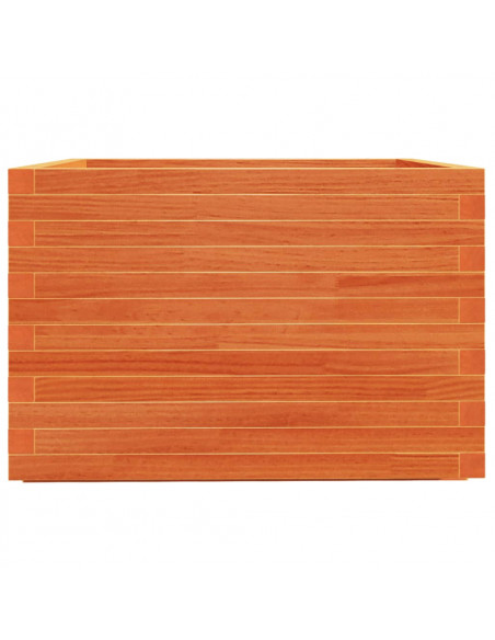 Fioriera Giardino Marrone Cera 70x70x49,5cm Legno Massello Pino