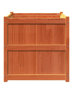 Fioriera Giardino Marrone Cera 70x70x70 cm Legno Massello Pino