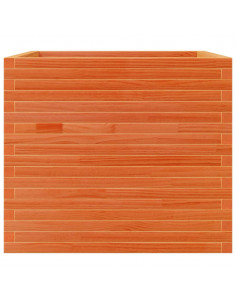 Fioriera Giardino Marrone Cera 80x80x68,5cm Legno Massello Pino