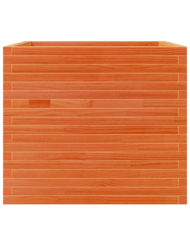 Fioriera Giardino Marrone Cera 80x80x68,5cm Legno Massello Pino
