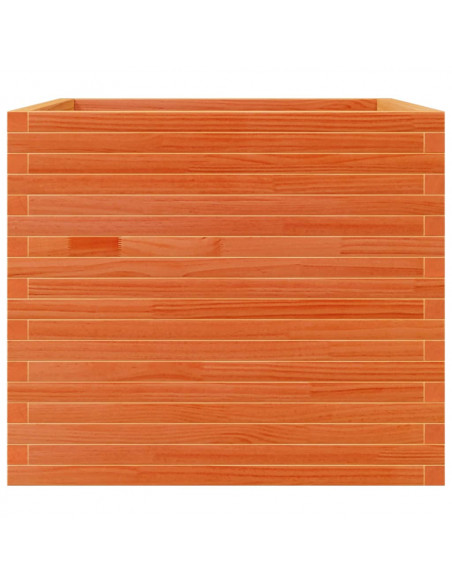Fioriera Giardino Marrone Cera 80x80x68,5cm Legno Massello Pino