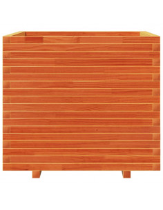 Fioriera Giardino Marrone Cera 80x80x72 cm Legno Massello Pino