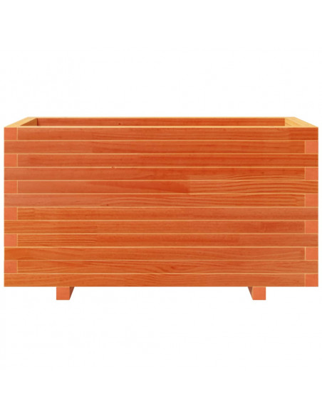 Fioriera Giardino Marrone Cera 90x40x49,5cm Legno Massello Pino