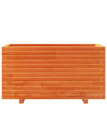Fioriera Giardino Marrone Cera 90x40x49,5cm Legno Massello Pino