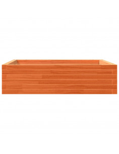 Fioriera Giardino Marrone Cera 90x90x23 cm Legno Massello Pino