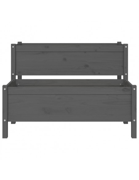 Fioriera Grigia 110x84x75 cm in Legno Massello di Pino