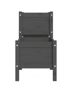 Fioriera Grigia 178,5x44x75 cm in Legno Massello di Pino