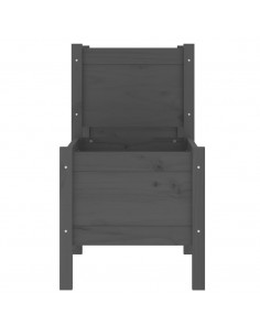 Fioriera Grigia 245,5x44x75 cm in Legno Massello di Pino