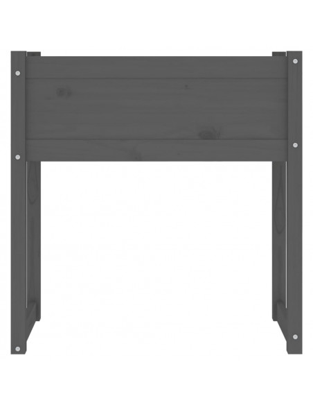 Fioriera Grigio 78x40x81 cm in Legno Massello di Pino