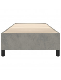 Giroletto a Molle Grigio Chiaro 80x200 cm in Velluto