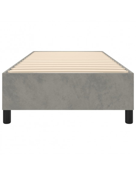 Giroletto a Molle Grigio Chiaro 80x200 cm in Velluto