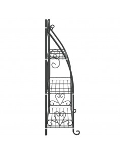 Fioriera Nera 56x30x96cm in Acciaio