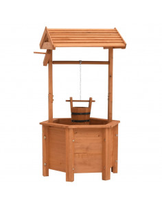 Fioriera Pozzo dei Desideri 40x40x84 cm in Legno di Abete