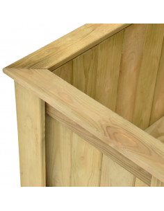 Fioriera Rialzata 196x100x50 cm in Legno di Pino Impregnato