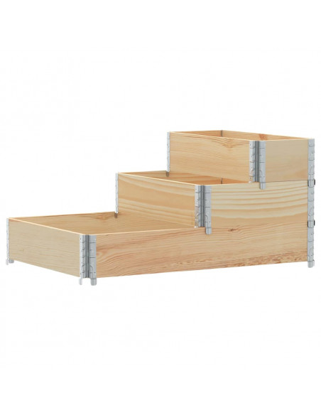 Fioriera Rialzata 3 Livelli 120x80 cm Legno Massello di Pino