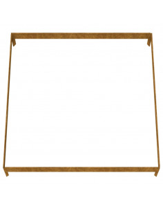 Fioriera Rialzata da Giardino 100x100x18,5 cm in Acciaio Corten