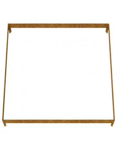 Fioriera Rialzata da Giardino 100x100x18,5 cm in Acciaio Corten