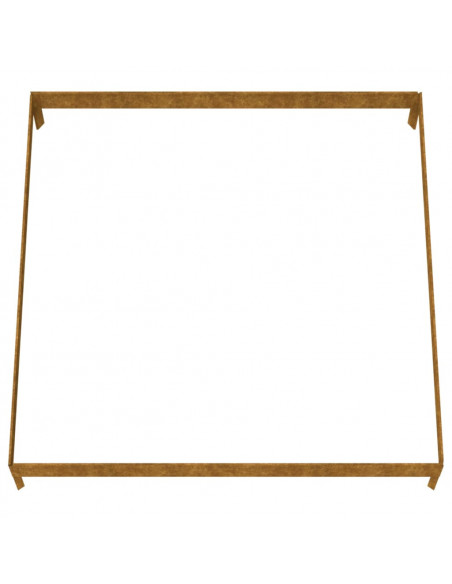 Fioriera Rialzata da Giardino 100x100x18,5 cm in Acciaio Corten