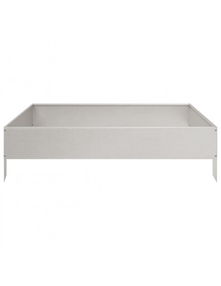 Fioriera Rialzata da Giardino 100x100x26 cm in Acciaio Inox