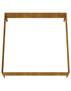 Fioriera Rialzata da Giardino 100x100x33,5 cm in Acciaio Corten