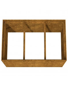 Fioriera Rialzata da Giardino 120x80x80 cm in Acciaio Corten