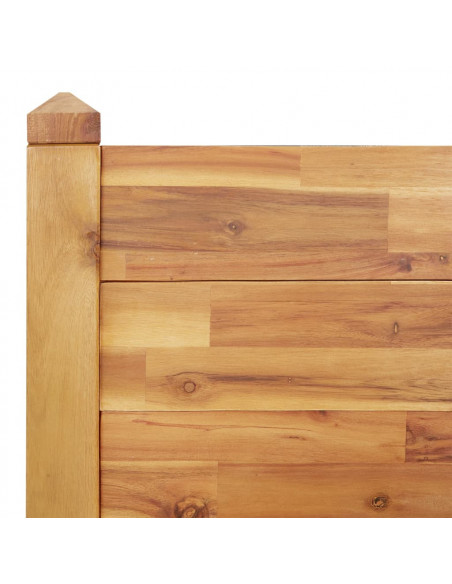 Fioriera Rialzata da Giardino 160x60x44cm Legno Massello Acacia
