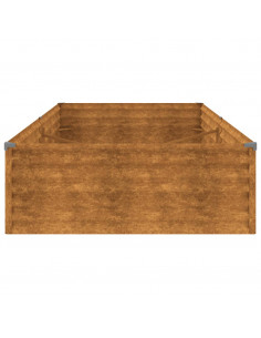 Fioriera Rialzata da Giardino 195x100x36 cm in Acciaio Corten