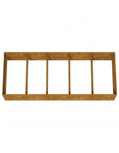 Fioriera Rialzata da Giardino 200x80x40 cm in Acciaio Corten