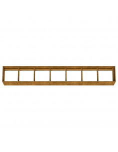 Fioriera Rialzata da Giardino 280x40x40 cm in Acciaio Corten